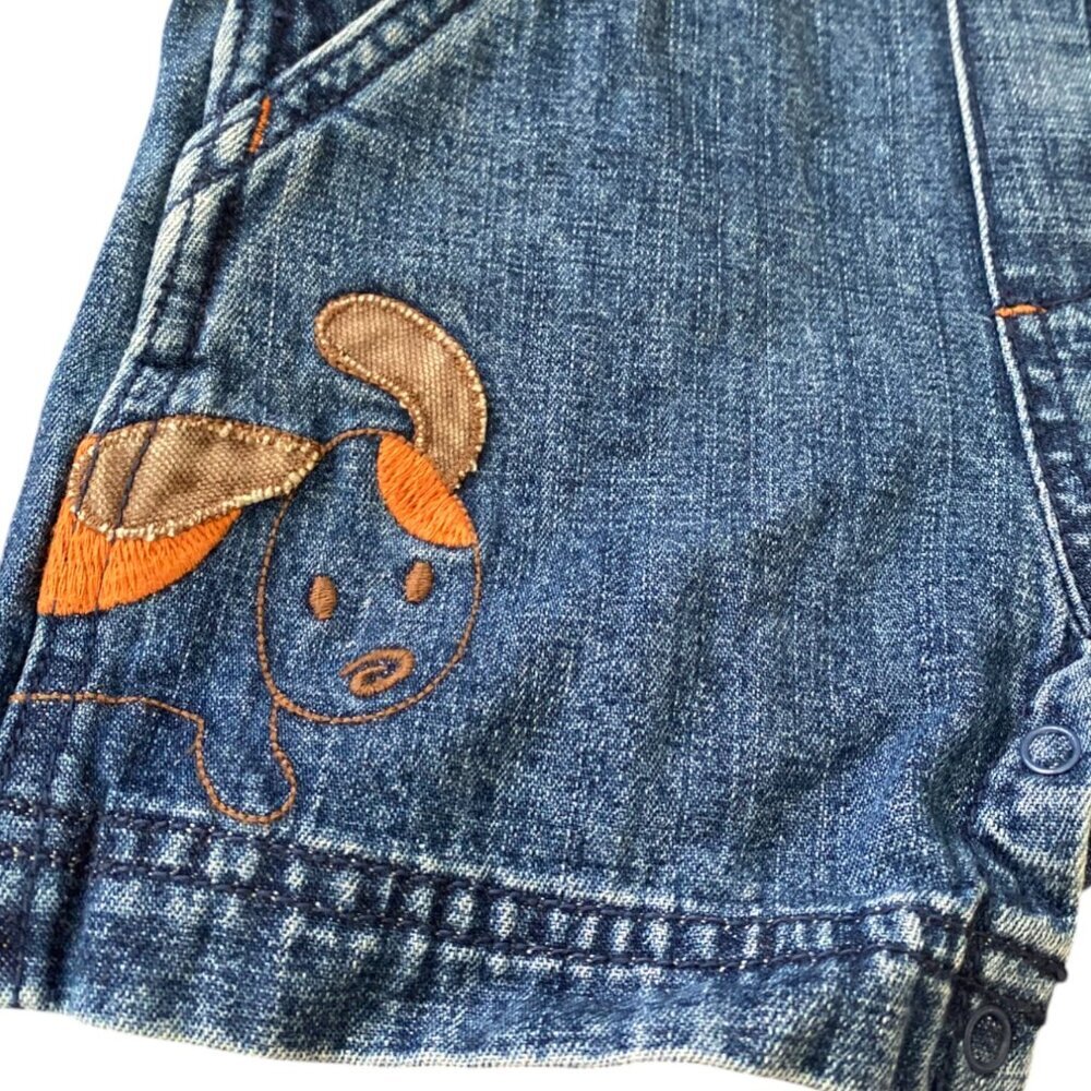 Y2K 2003 Gymboree Dog Puppy Overalls Shortalls - Picture 2 of 5